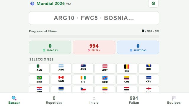 Álbum Panini 2026