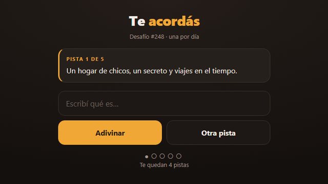 Te acordás
